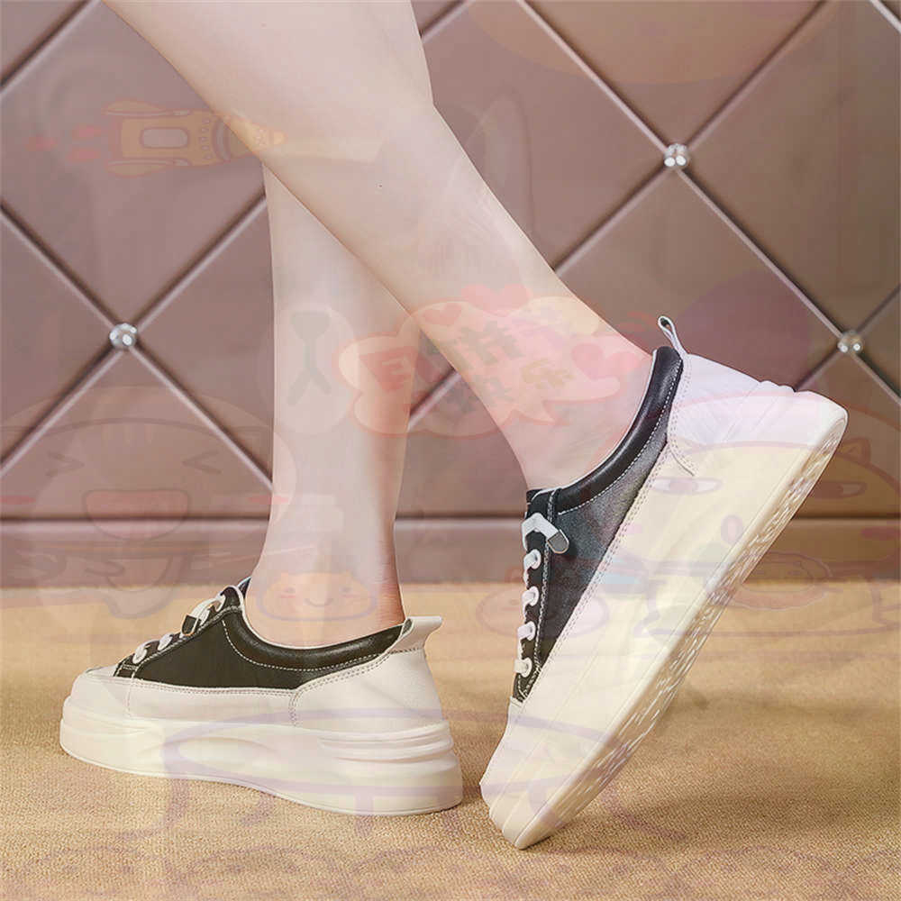 Streetwear Brand Global - LACE-up Chunky Loafers ผู้หญิงสเก็ตบอร์ดกีฬารองเท้าตะกร้ารองเท้าผ้าใบจริงแบบพกพาข่าวตะกร้า Teni ที่มีคุณภาพสูง