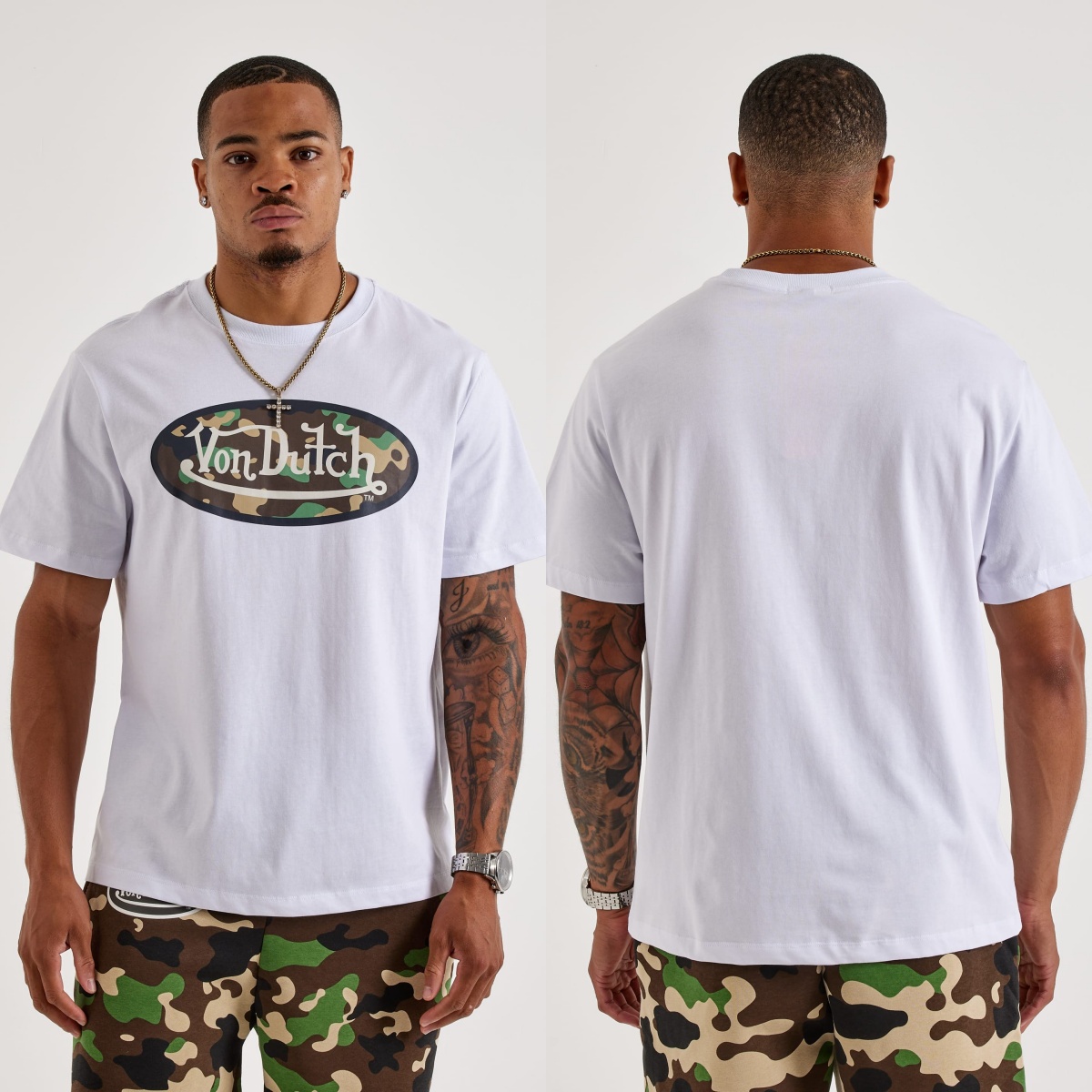 Streetwear Brand Logos - เสื้อยืดลายกราฟิกแบรนด์ Von Camo Classic Logo สไตล์สตรีทเทรนดี้
