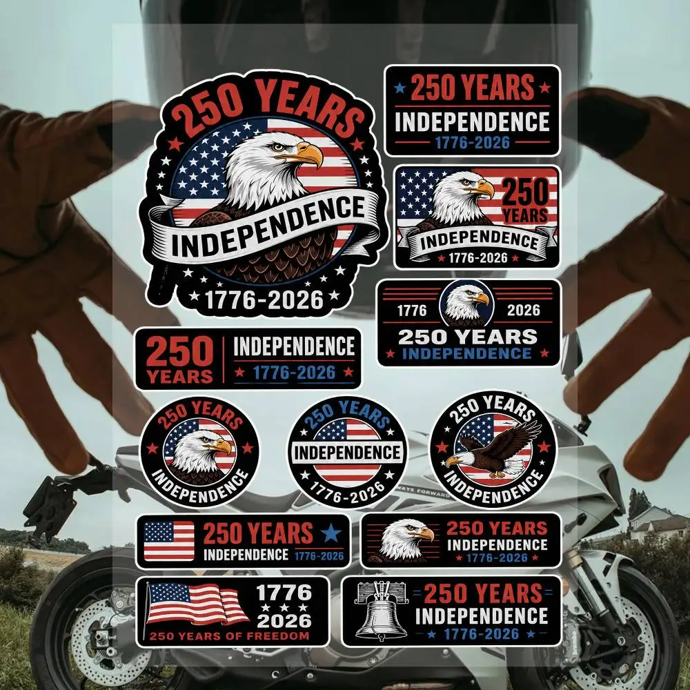 Streetwear Brand Usa - USas- 250 ปีแห่งอิสรภาพ ชุดสติกเกอร์แบรนด์สตรีทแวร์ กันน้ำ วัสดุไวนิล