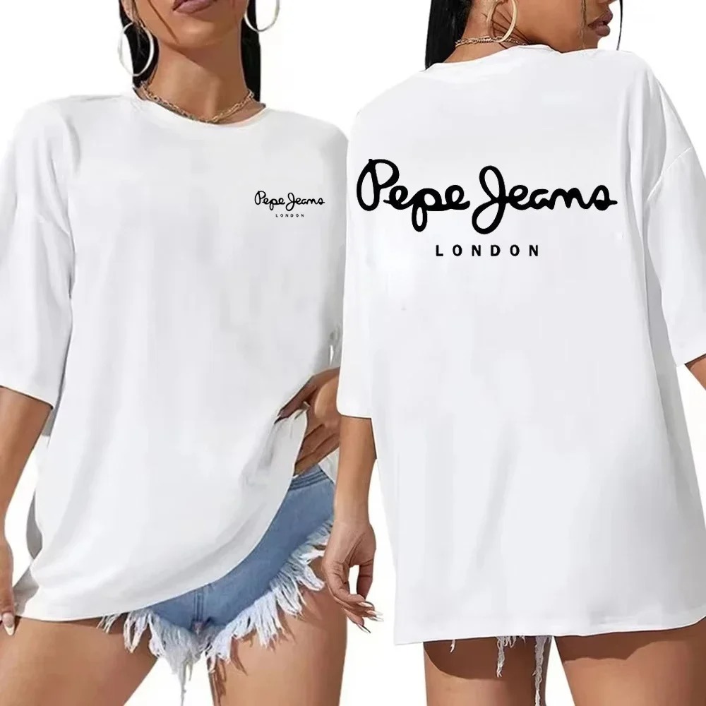 Streetwear Brand Logos - เสื้อยืดแขนสั้นโลโก้ Pepe 2026 Jeans London สำหรับผู้หญิง