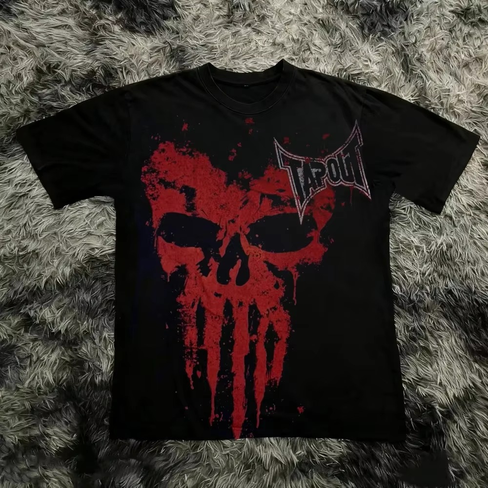 Streetwear Brand Usa - เสื้อยืดลายกราฟิกสไตล์กอธิค ยุค 90s แบรนด์ MMA วินเทจ