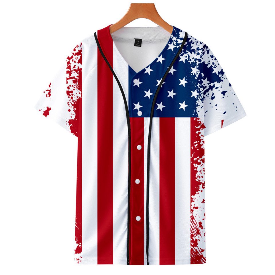 เสื้อยืดลายธงชาติอเมริกา ลายหั - Streetwear Brand Usa บทวิจารณ์และราคา