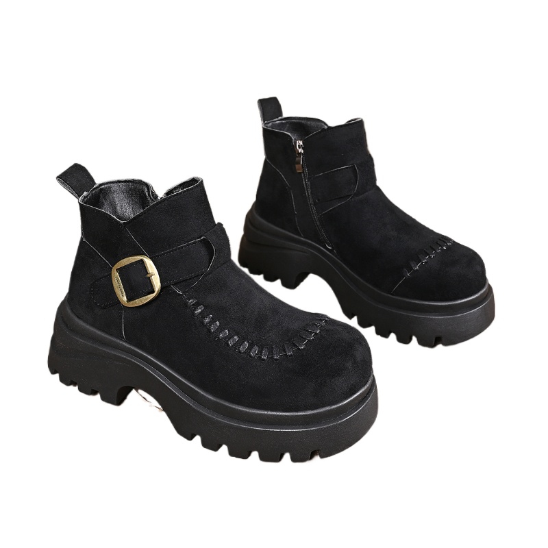 รองเท้าบูทส้นสูงแพลตฟอร์มสำหรั - Streetwear Zipper บทวิจารณ์และราคา