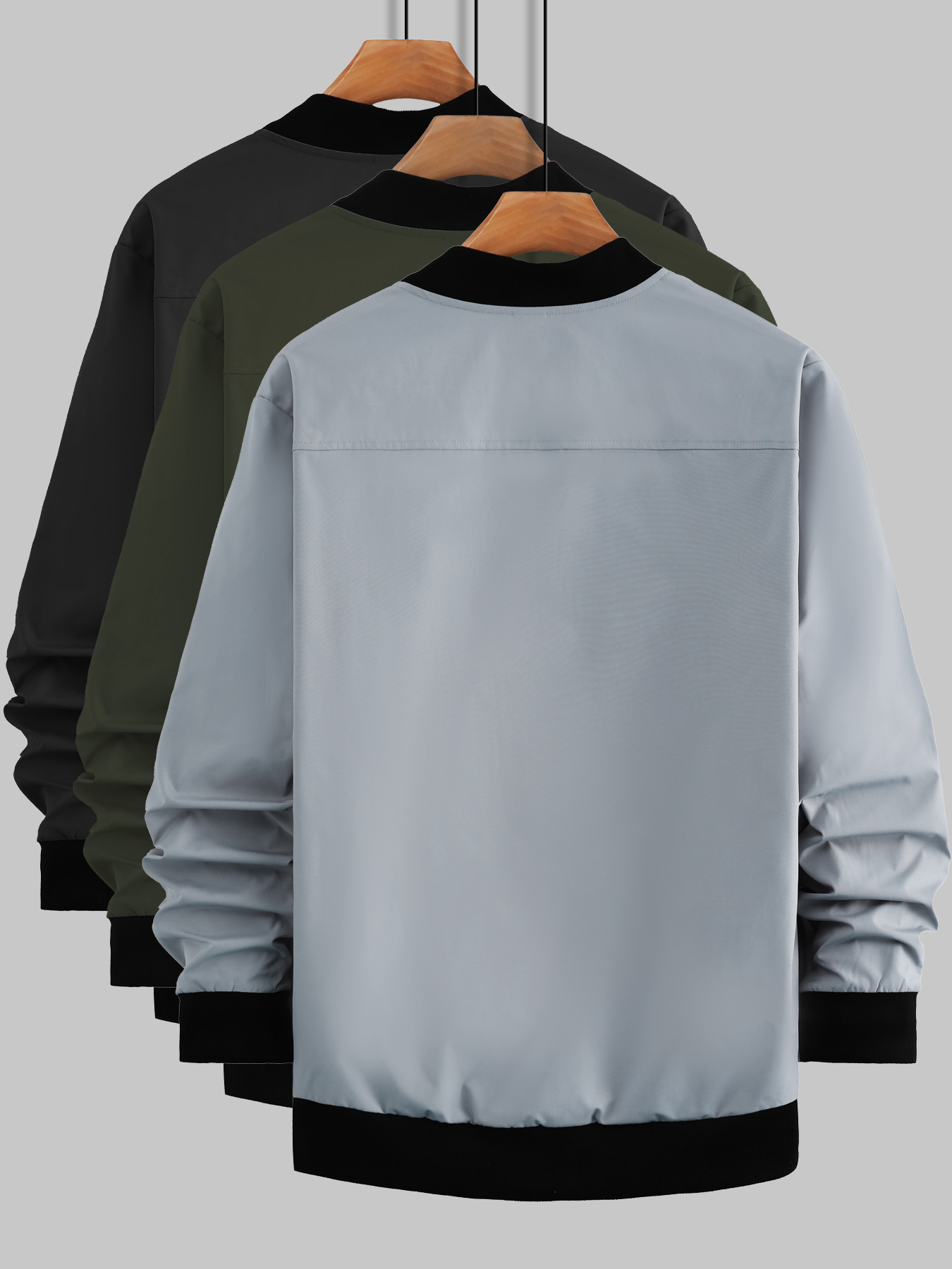 เสื้อแจ็คเก็ตเบสบอลผู้ชายแบบมี - Streetwear Zipper บทวิจารณ์และราคา