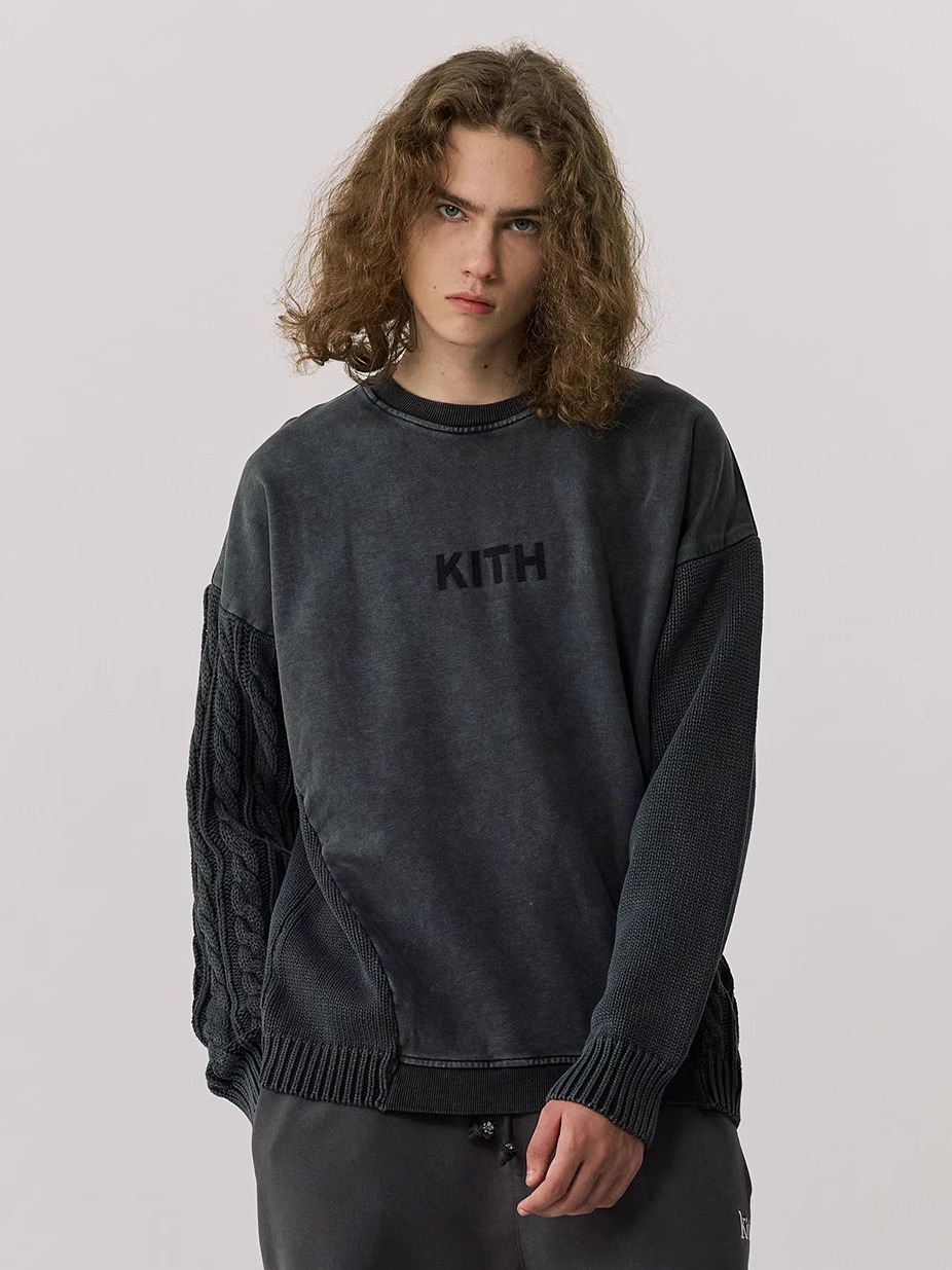 เสื้อสเวตเตอร์ถักเนื้อหนา คอกล - Kith Sweater Knit บทวิจารณ์และราคา