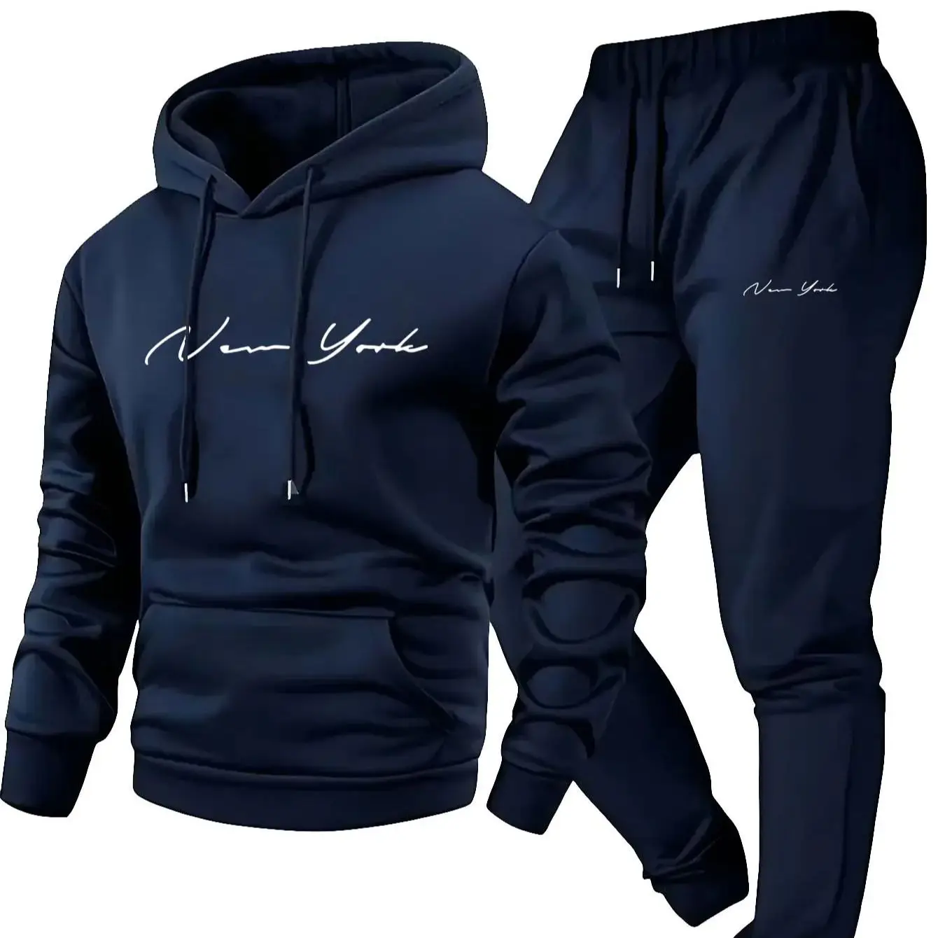 ชุดเสื้อฮู้ดและกางเกงวอร์มผู้ช - Streetwear Zipper บทวิจารณ์และราคา