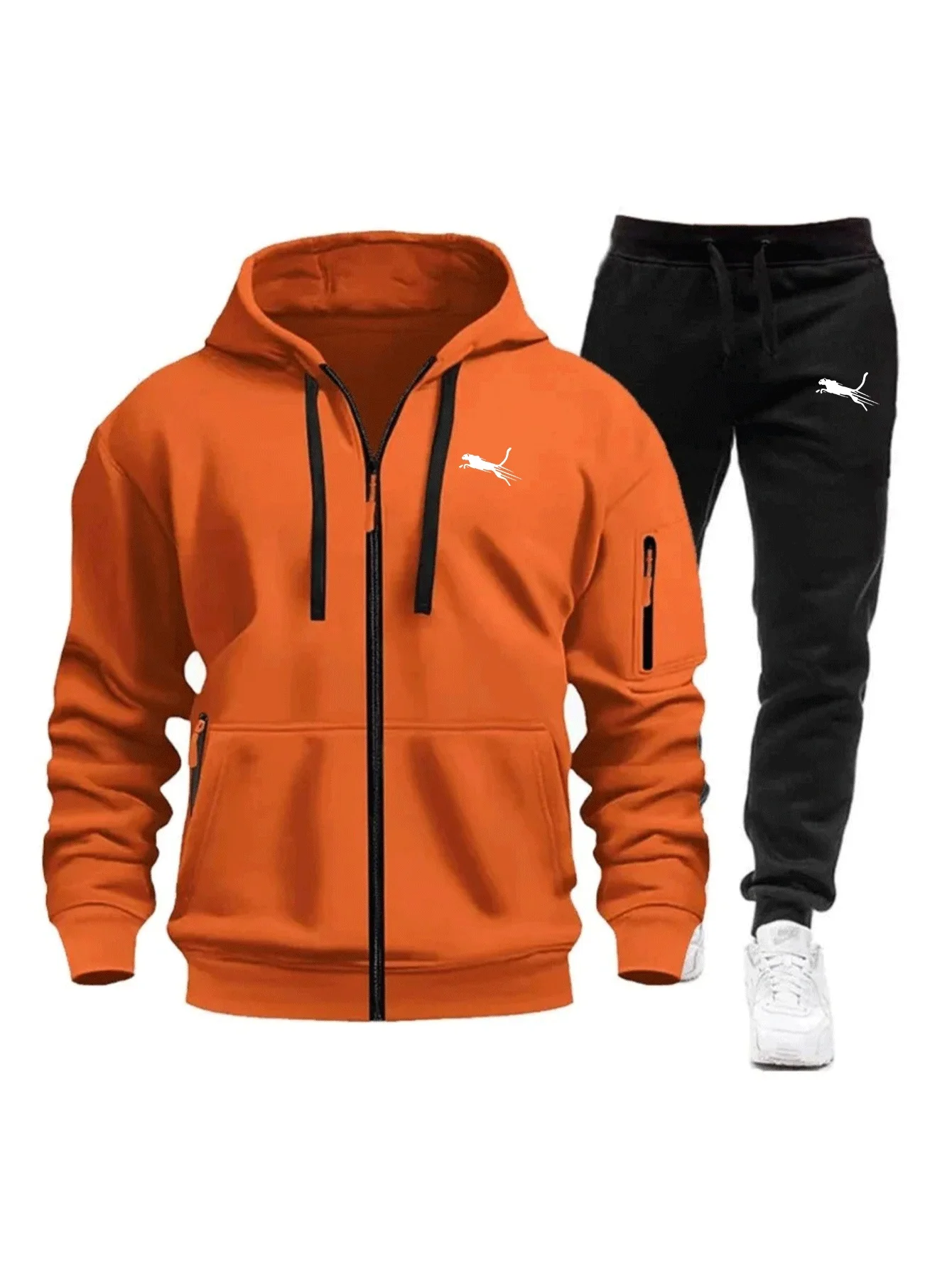ชุดเสื้อสเวตเชิ้ตลำลองผู้ชายแบ - Streetwear Zipper บทวิจารณ์และราคา