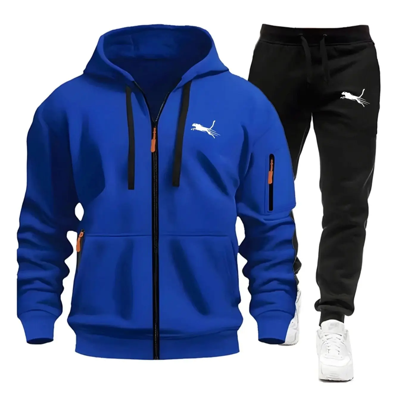 ชุดเสื้อสเวตเชิ้ตลำลองผู้ชายแบ - Streetwear Zipper บทวิจารณ์และราคา