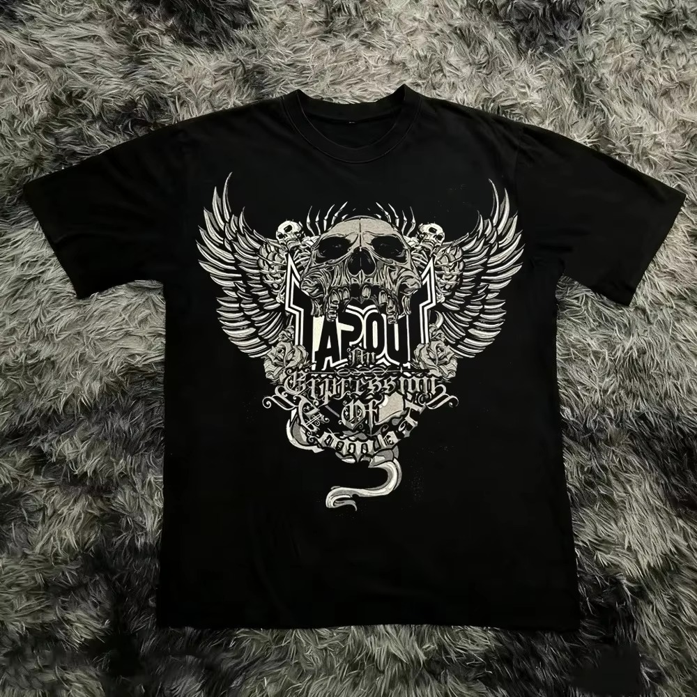 เสื้อยืดลายกราฟิกสไตล์กอธิค ยุ - Streetwear Brand Usa บทวิจารณ์และราคา